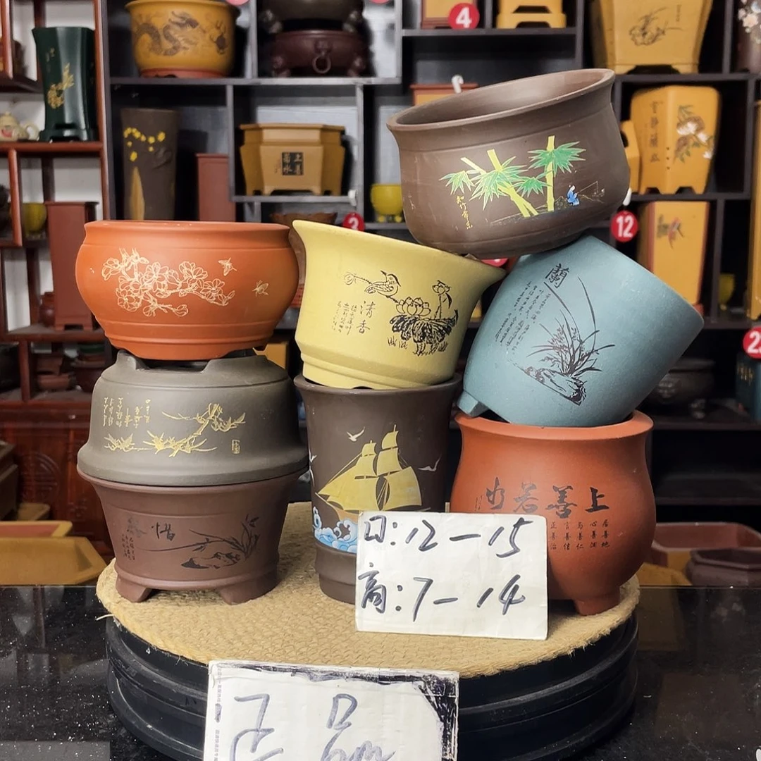 紫砂D-婉秋紫砂花盆