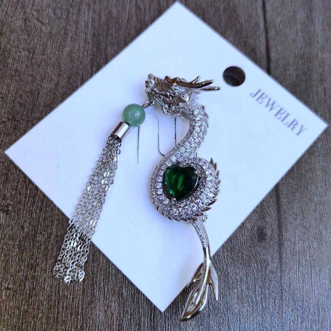 铜胸针 QS 866 龙胸针6厘米