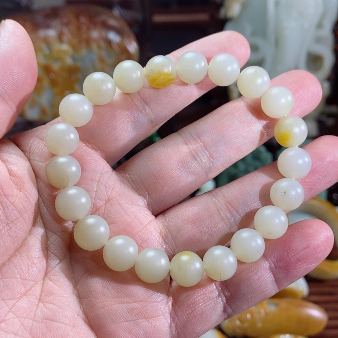 和田玉手串未镶嵌