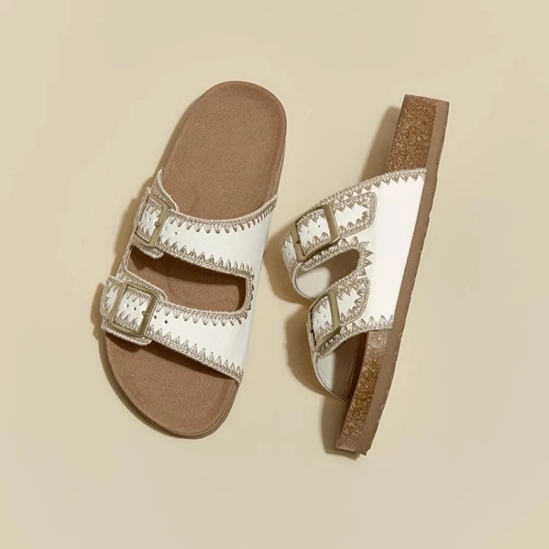 网红厚底勃肯凉拖鞋女2025春夏新款绝美沙滩百搭软底休闲一字拖