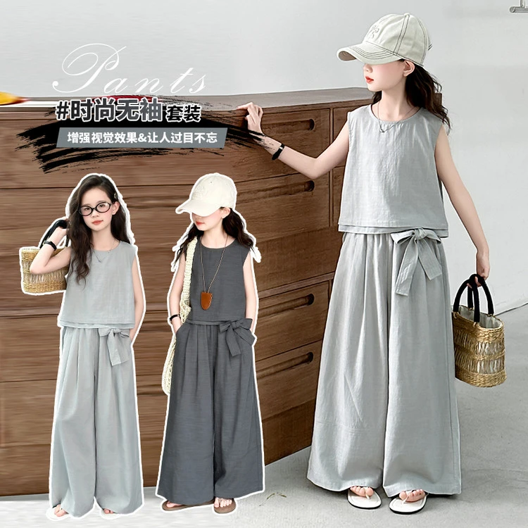 女童夏装2025新款小宝宝中大童韩版洋气儿童装百搭潮休闲女孩夏季