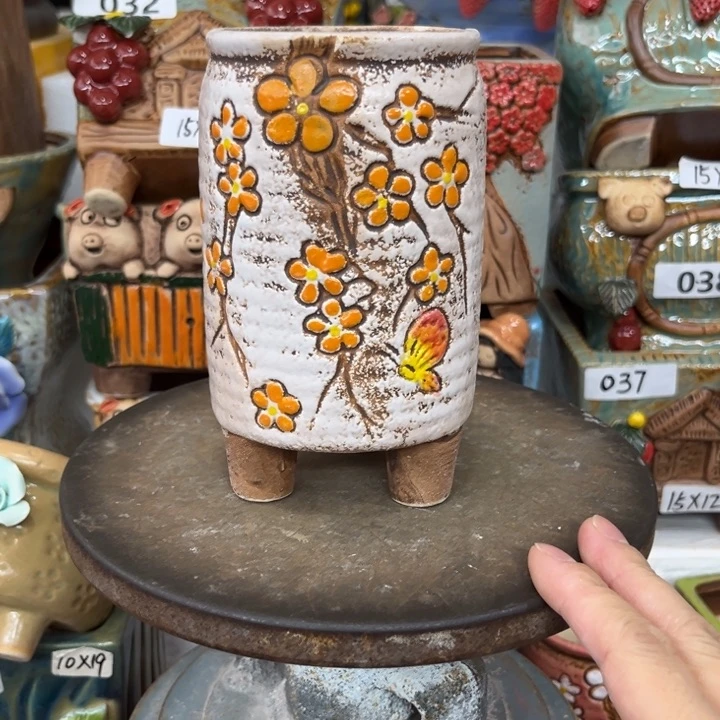 紫砂花盆粗陶材质多肉花盆