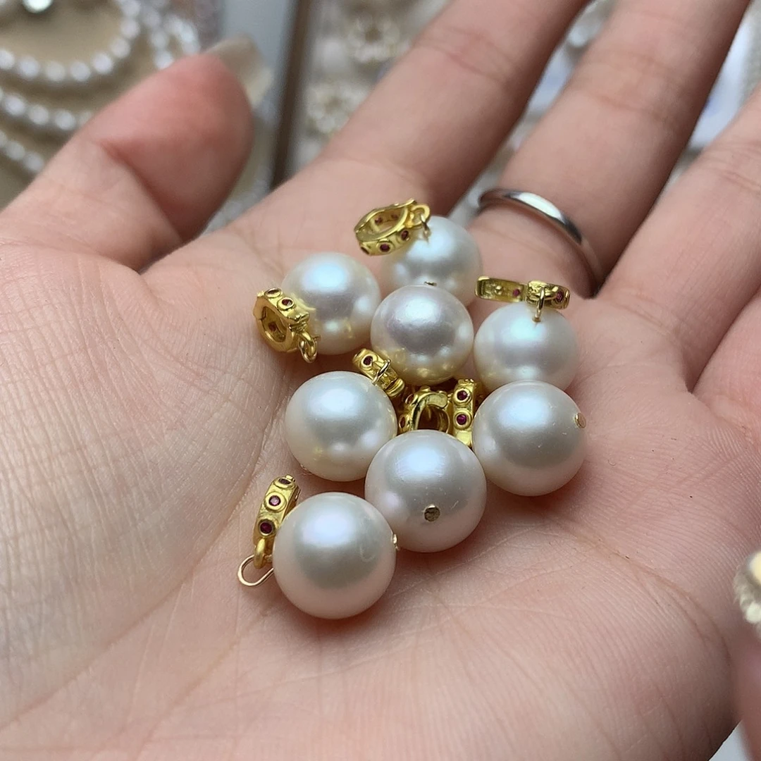 淡水珍珠11-12未镶嵌a97吊坠