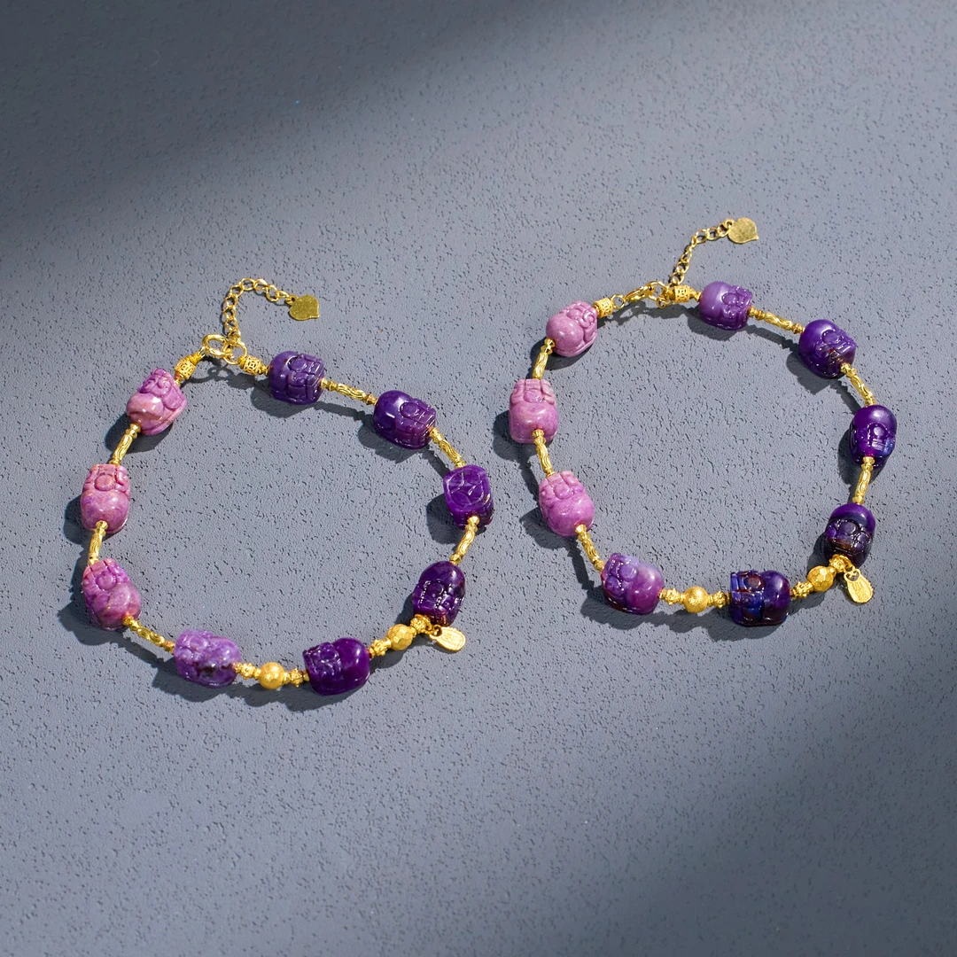 【歪歪】舒俱来貔貅手链18K镶嵌（多样性发一）XB-J6581