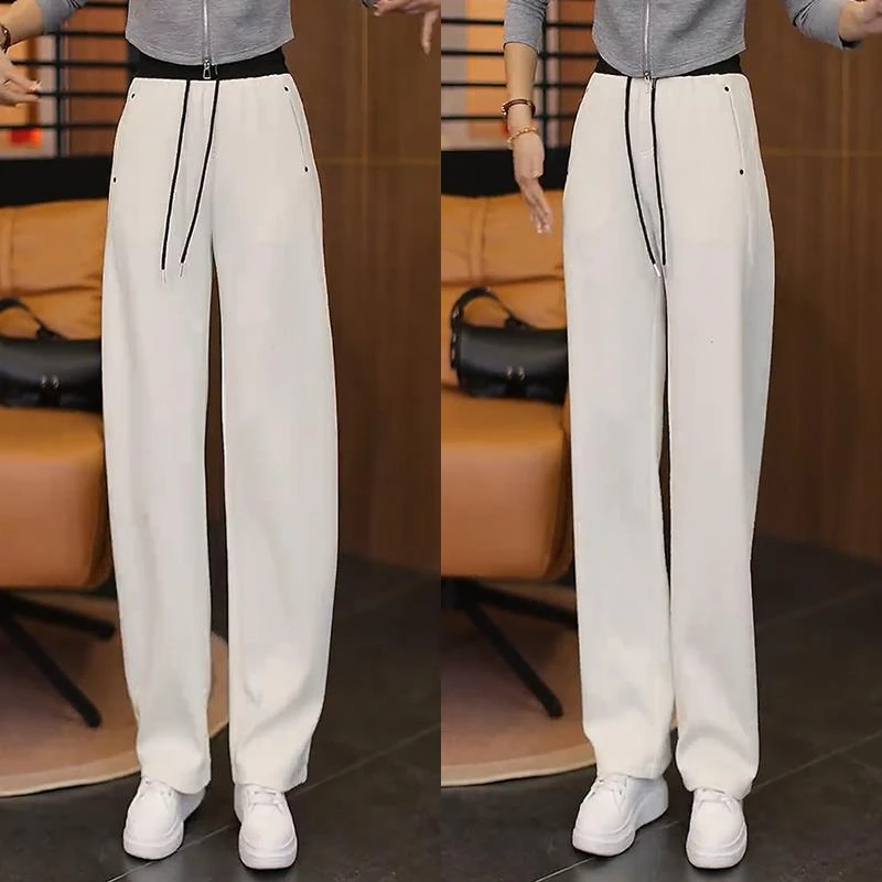 镰刀裤子运动裤女2025新款春季高腰窄版香蕉卫裤宽松慵懒风休闲裤