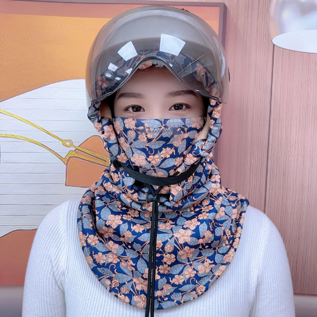 加绒印花帽子新款时尚百搭加绒帽子可戴头盔