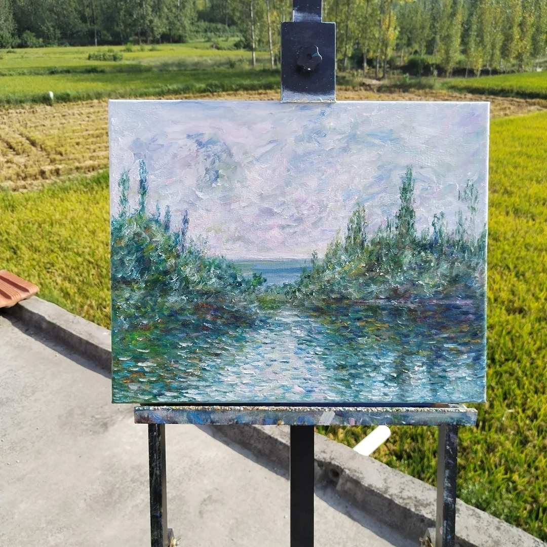 印象派莫奈世界名画装饰画适合客厅餐厅玄关走廊北欧风格