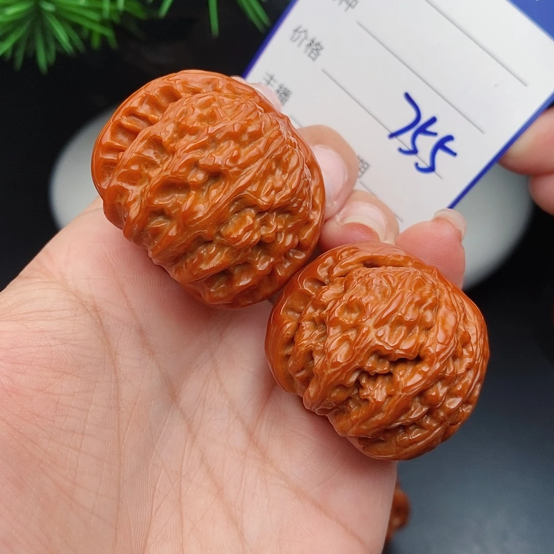 把件文玩核桃38闷白755