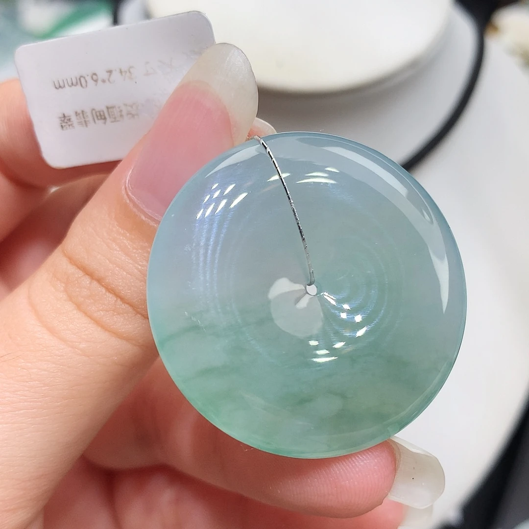 翡翠未镶嵌胸饰翡翠115，34.2/6