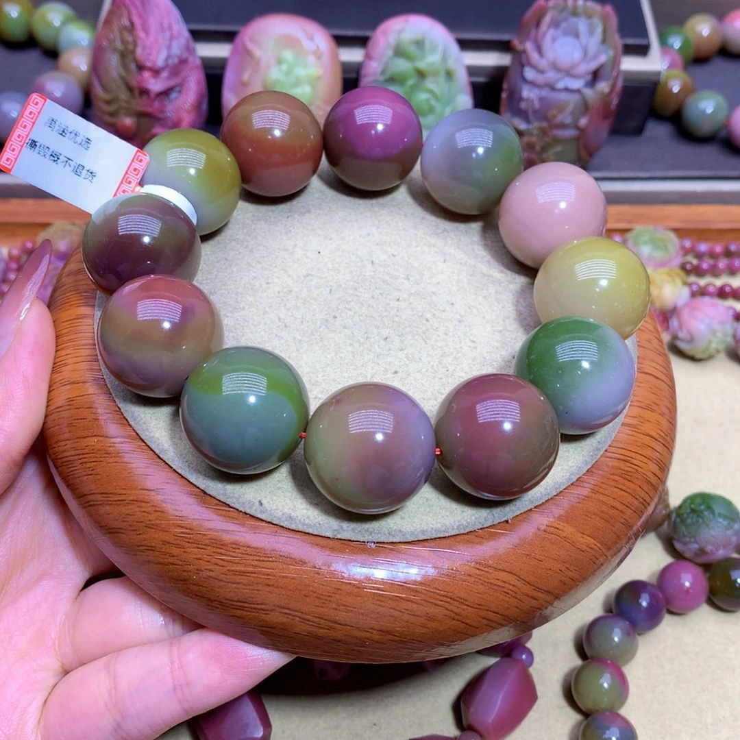 玛瑙手链未镶嵌好****）盐源