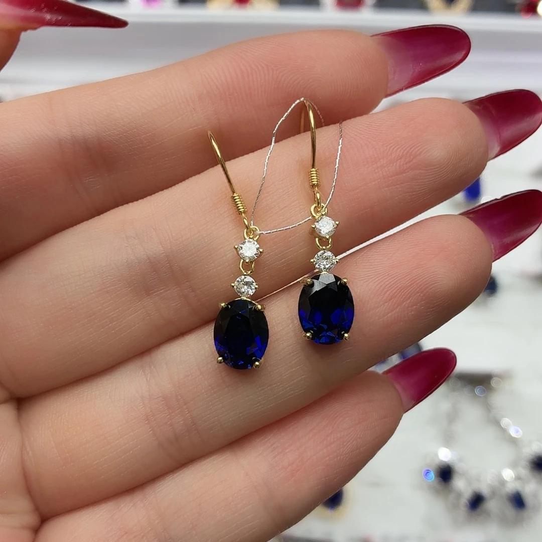 925银培育皇家蓝色宝石