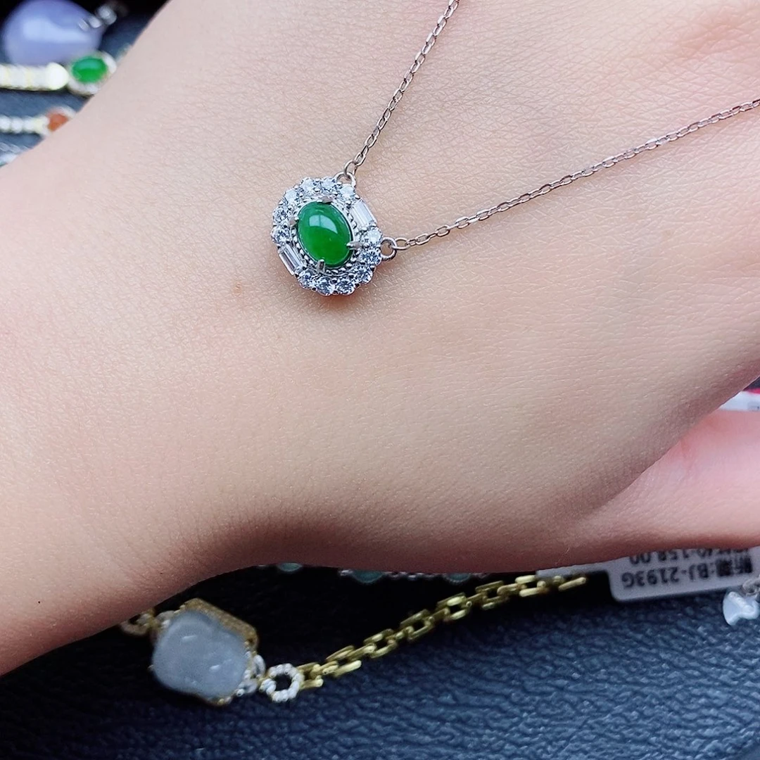 银S925镶嵌戒指翡翠