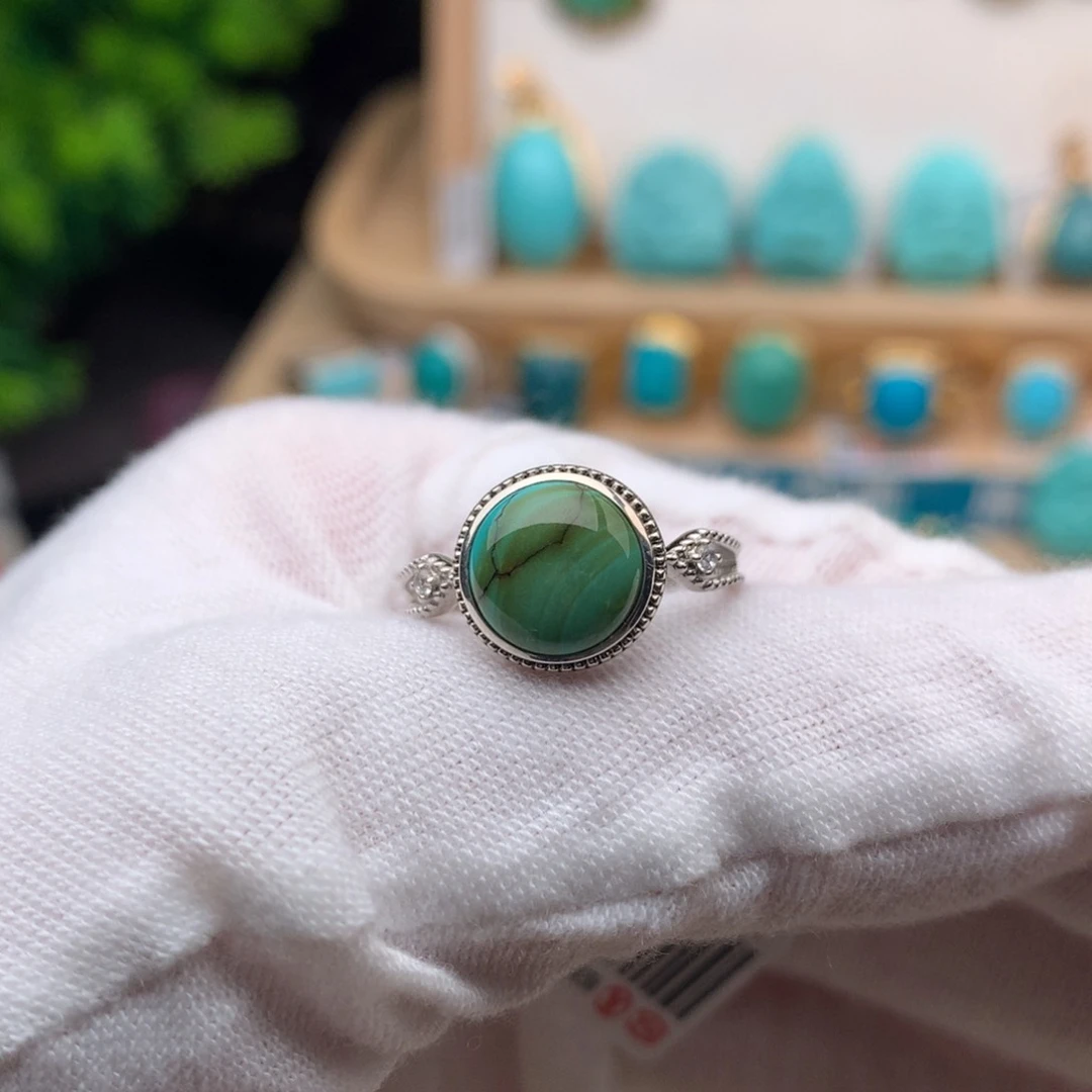 绿松石珠宝奇石银S925镶嵌
