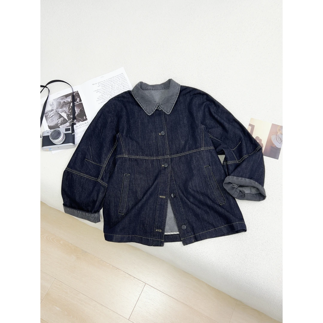 【女王洛克】韩版简约减龄百搭休闲牛仔外套女洋气衣服女LK82459