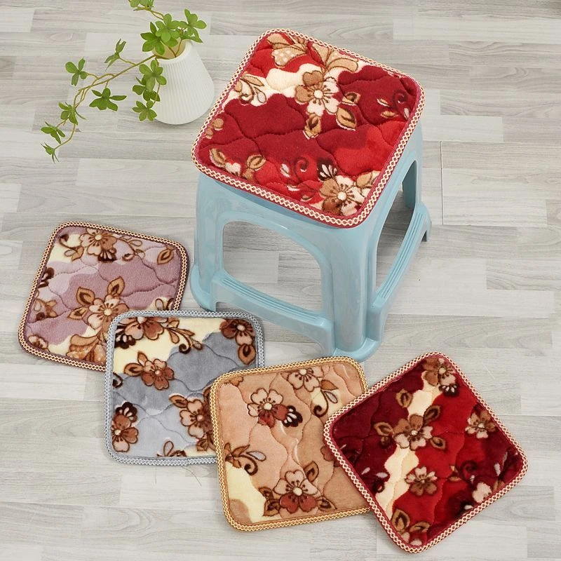 毛绒加厚坐垫30x30CM小凳子垫带绑绳小凳子垫幼儿园坐垫舒适柔软