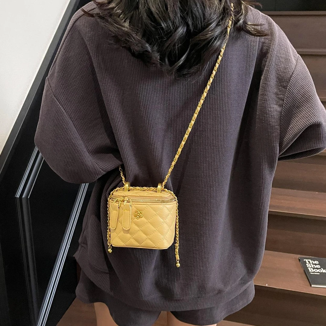 mini精致迷你盒子小包口红包女2025新款轻奢小众高级感链条斜挎包