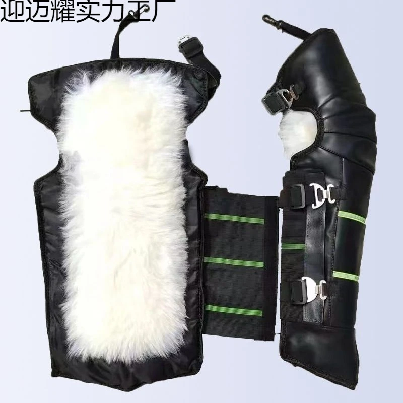 秋冬和新款纯羊毛护膝保暖电动车膝盖骑摩托车加厚防寒挡风冬季护