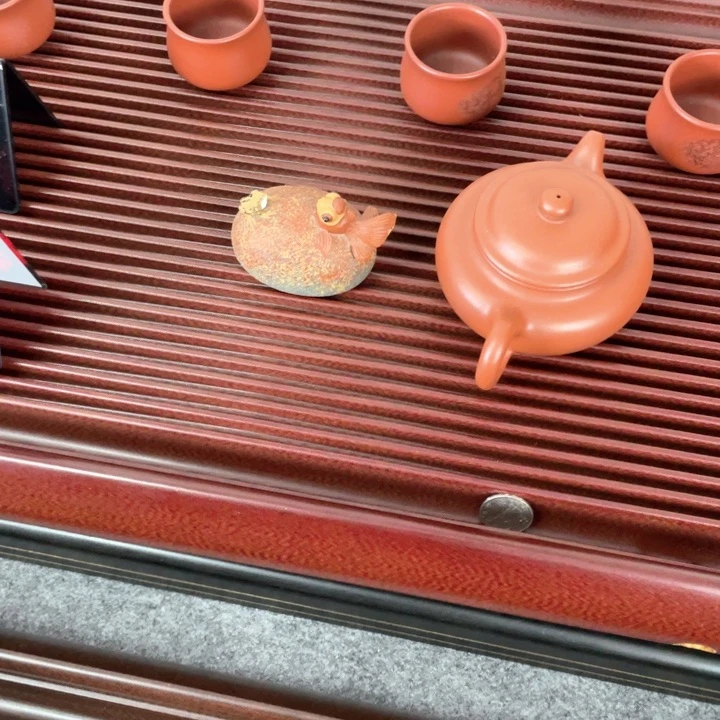 （****）红色红龙电木茶盘