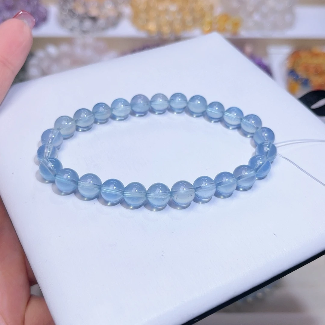 水晶手串未镶嵌赵*鱼天然水晶7.7mm