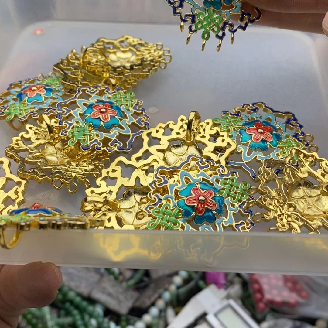 玛瑙/玉髓未镶嵌珠宝半成品一个景泰蓝C66