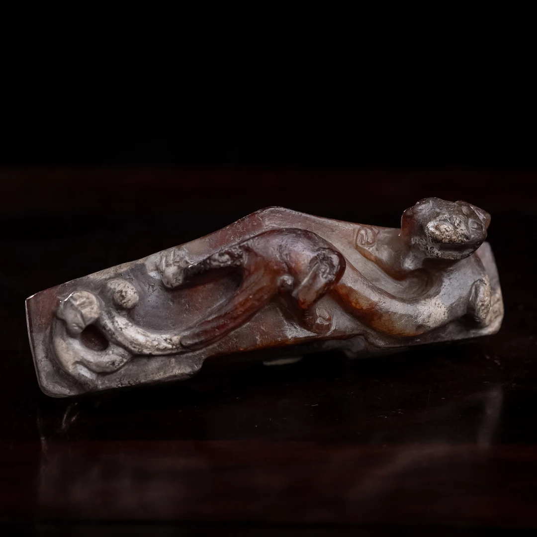 明代和田玉龙纹剑格-CS