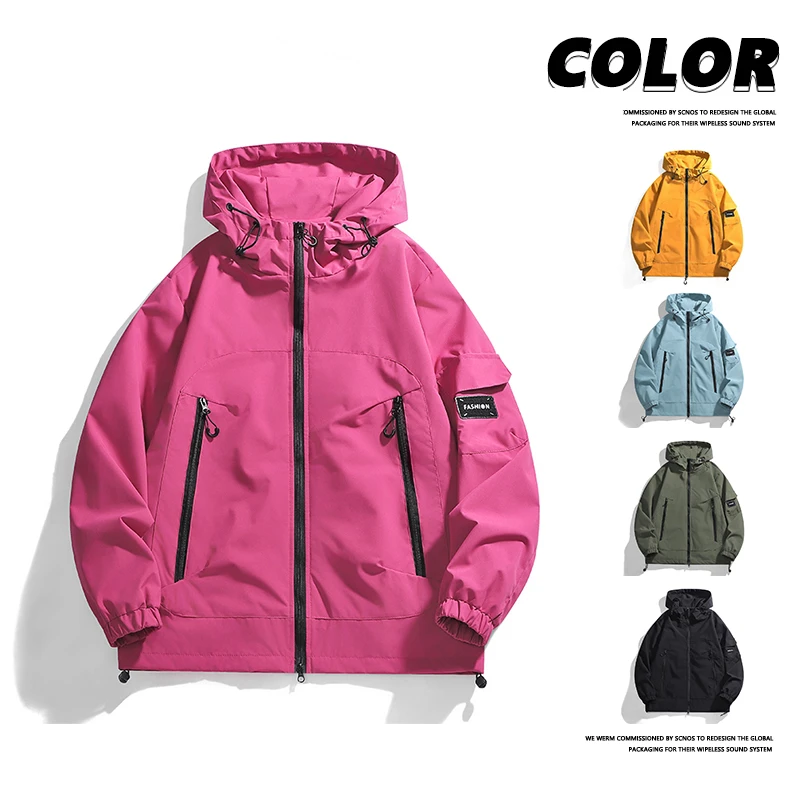 情侣户外防风外套2025年春季新款帅美夹克QH