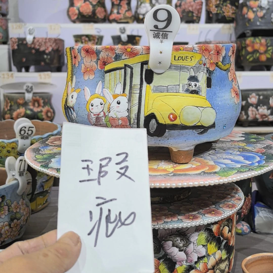 红泥花盆景德镇花盆