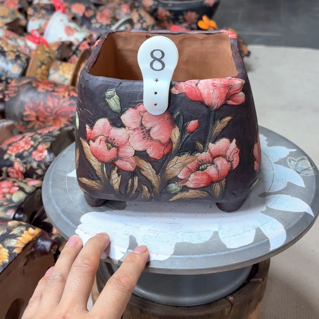 诺***诺紫砂花盆陶瓷多肉花盆精品