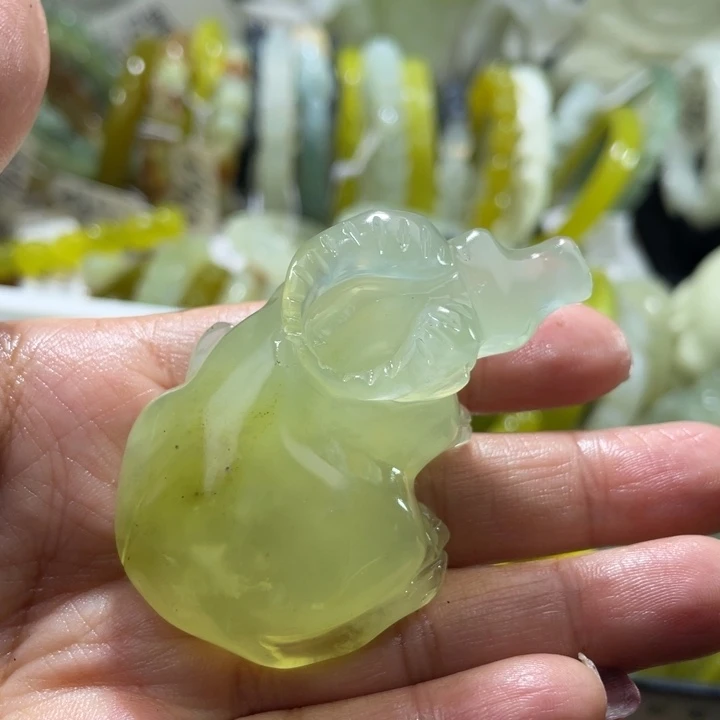 岫玉未镶嵌手把手把