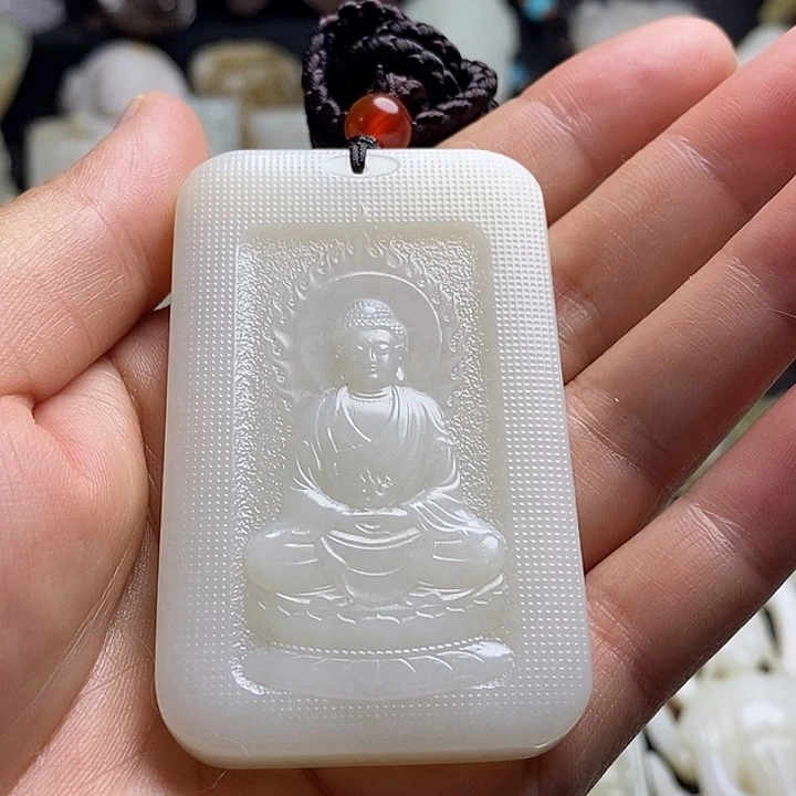 和田玉（糖玉）未镶嵌挂件掌***海