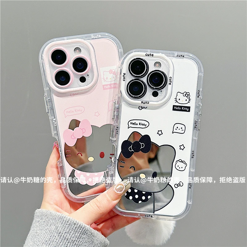 镜面奶油壳适用苹果17/iPhone/华为荣耀/OPPO/VIVO/小米手机壳潮