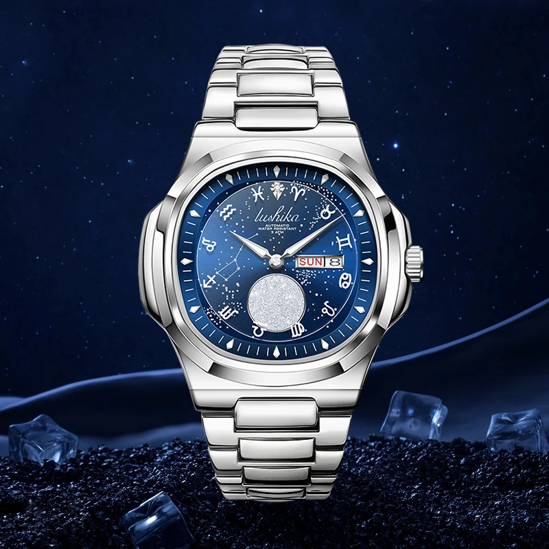 天文台系列星座夜光防水全自动男士手表LSK8044-BX