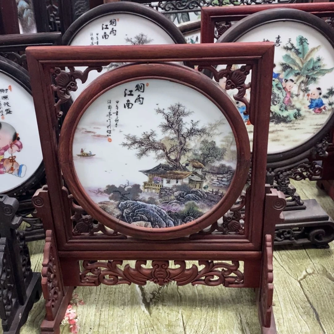 瓷片35*30 景德镇瓷板画柴窑烧制