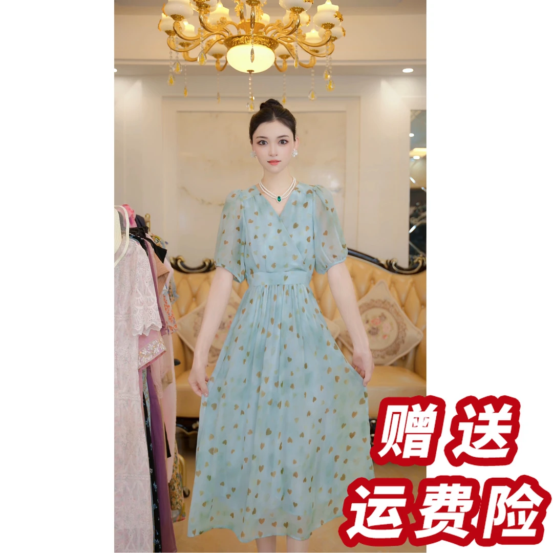 【赠送运费险】设计感连衣裙2025夏季新款气质显瘦中长款裙A56137
