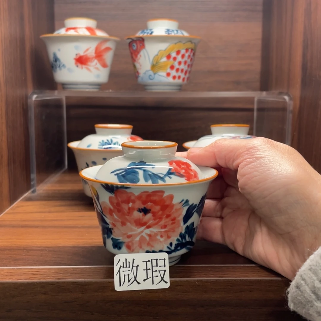 微瑕釉下彩纯手绘