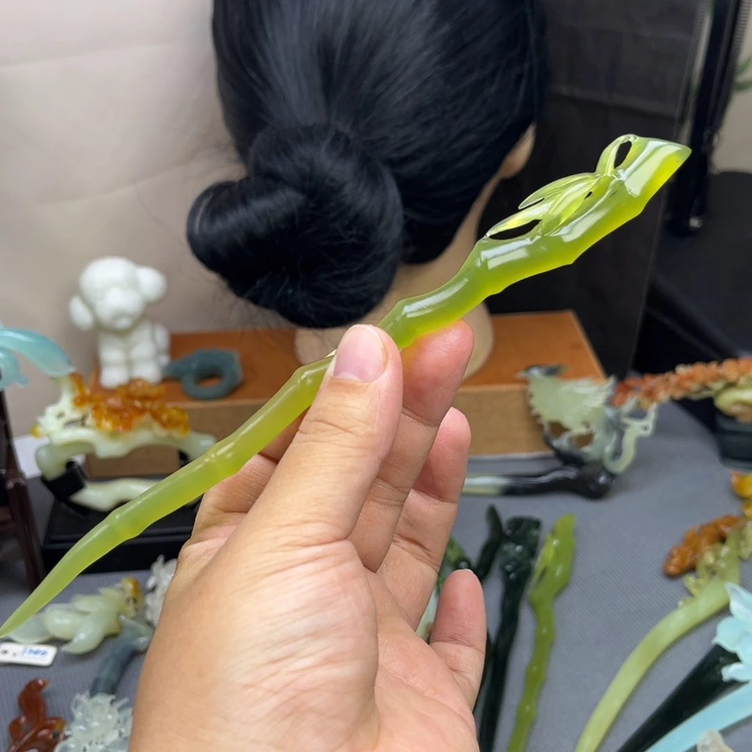 蛇纹石玉合金发饰