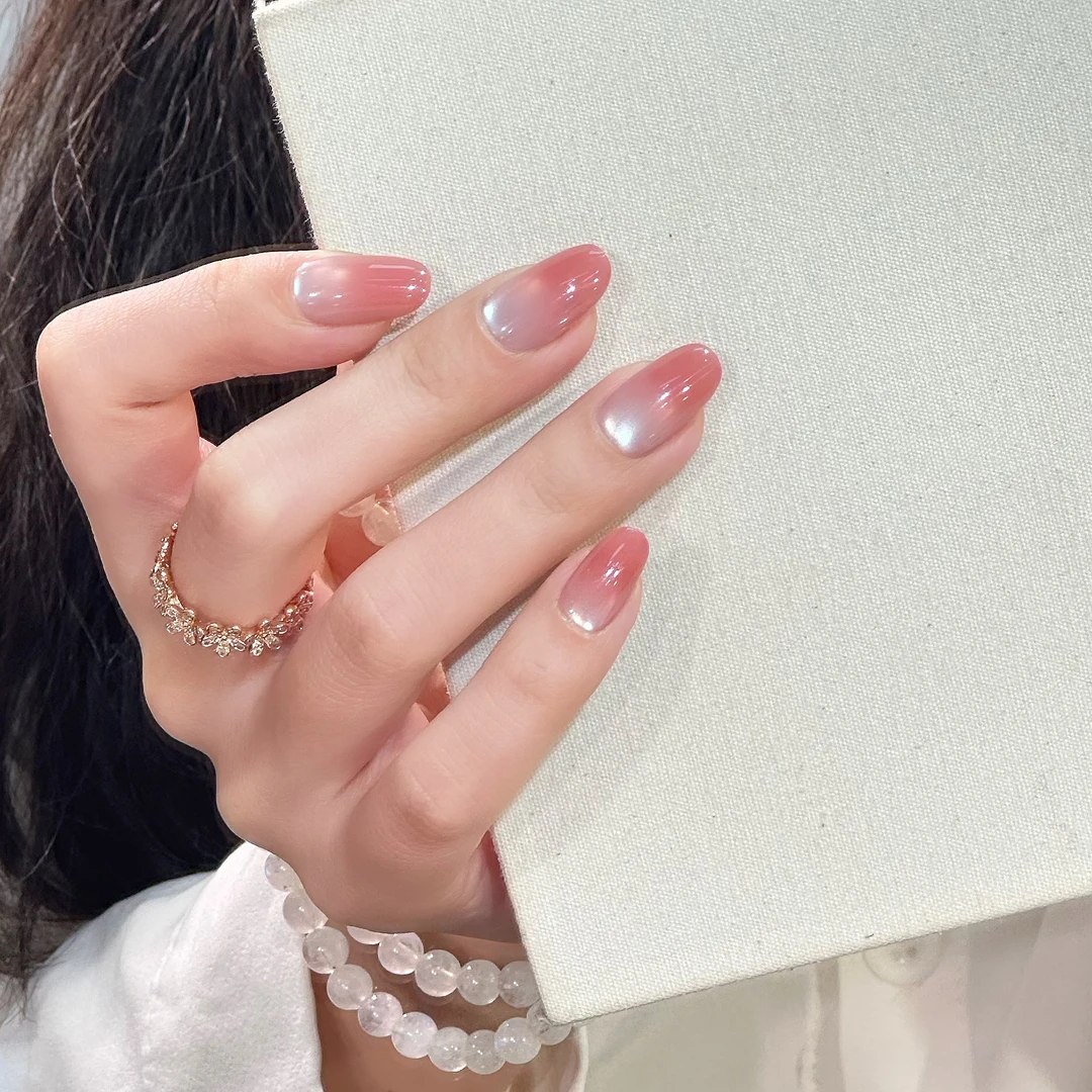 【胭脂扣】手工穿戴甲红色猫眼自然可穿戴高级感简约百搭新款美甲