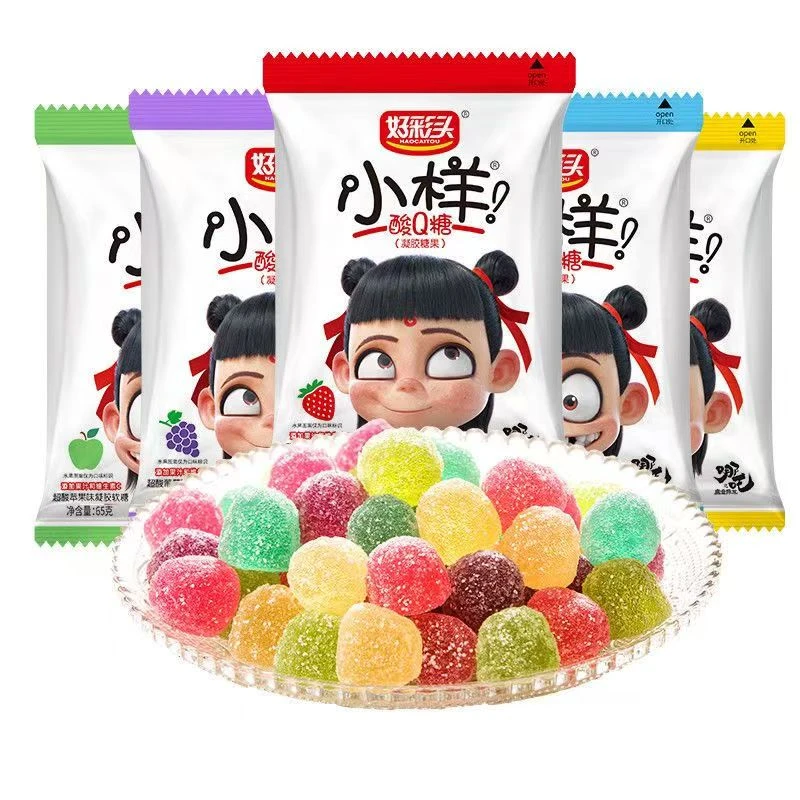 多种果汁口味65g酸Q糖水果味软糖童年经典休闲小零食