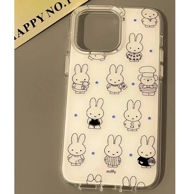 蓝星星米菲兔适用iPhone16promax苹果15可爱手机壳14小众13新款xs