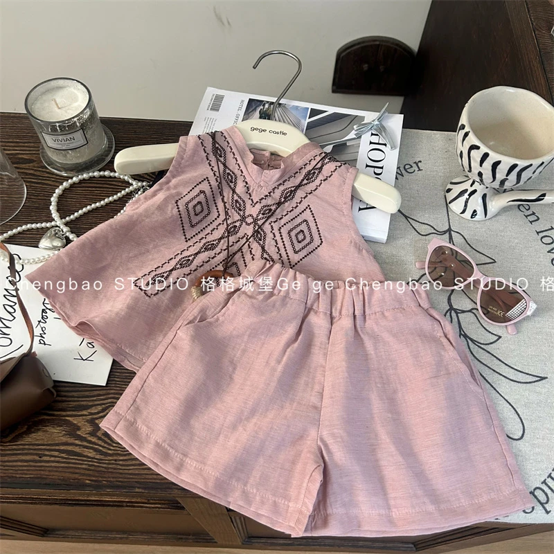 女童夏装套装2025新款韩版童装女宝宝夏季时髦两件套C432集合