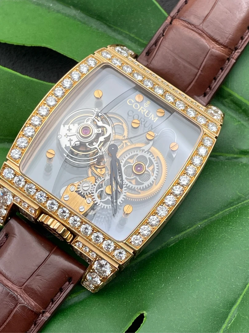 99新 CORUM/昆仑表 昆仑金桥陀飞轮原钻