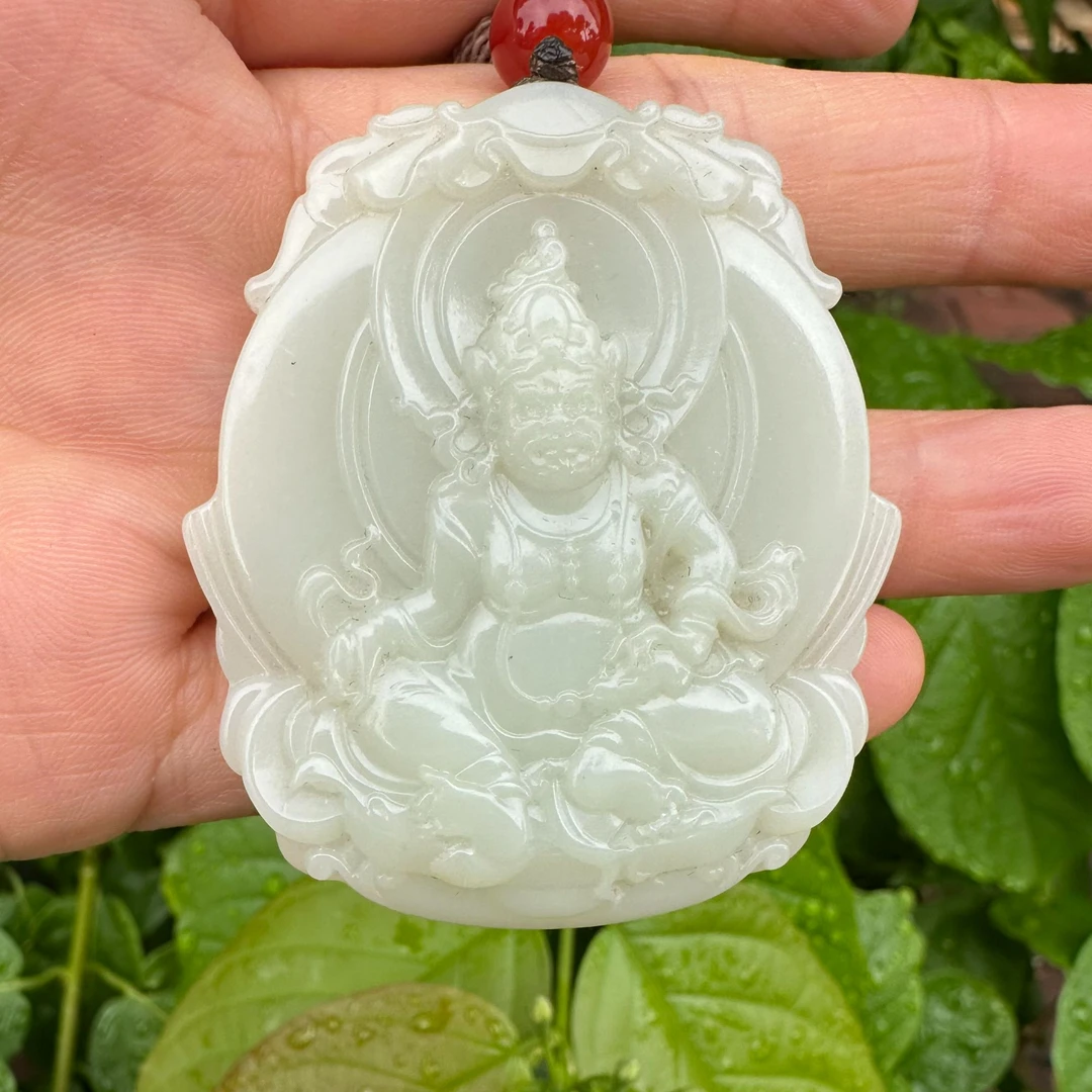 和田玉黄财神尺寸56×50