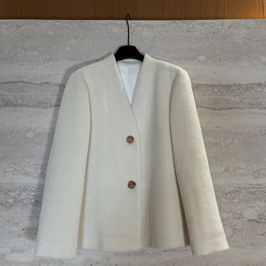 TANTAN 小香风气质短款时尚毛呢外套3632