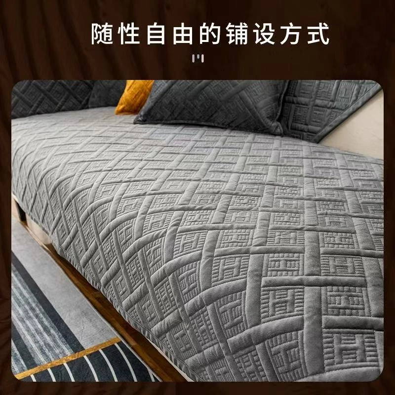 微瑕沙发垫子套罩巾座垫坐垫四季通用高端现代防滑轻奢风冬季毛绒