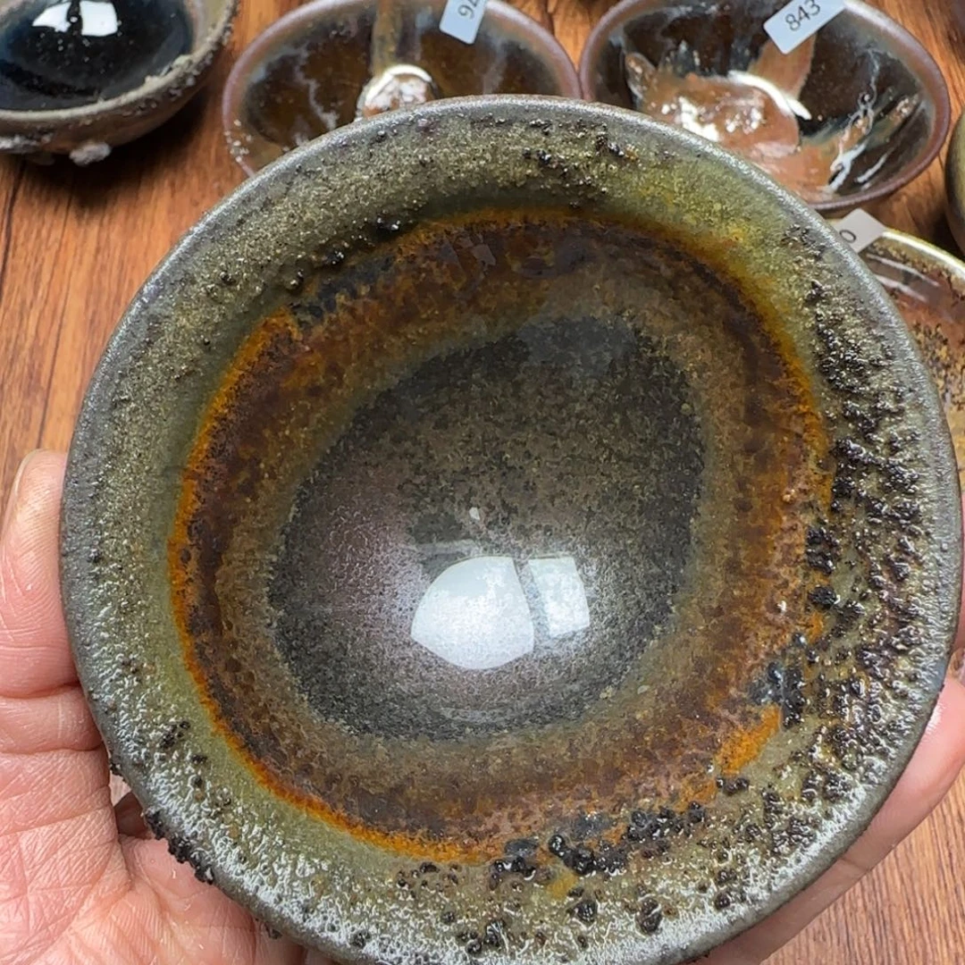 柴烧建盏茶盏茶杯310