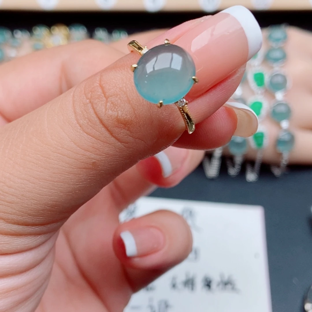 翡翠银S925镶嵌戒指20