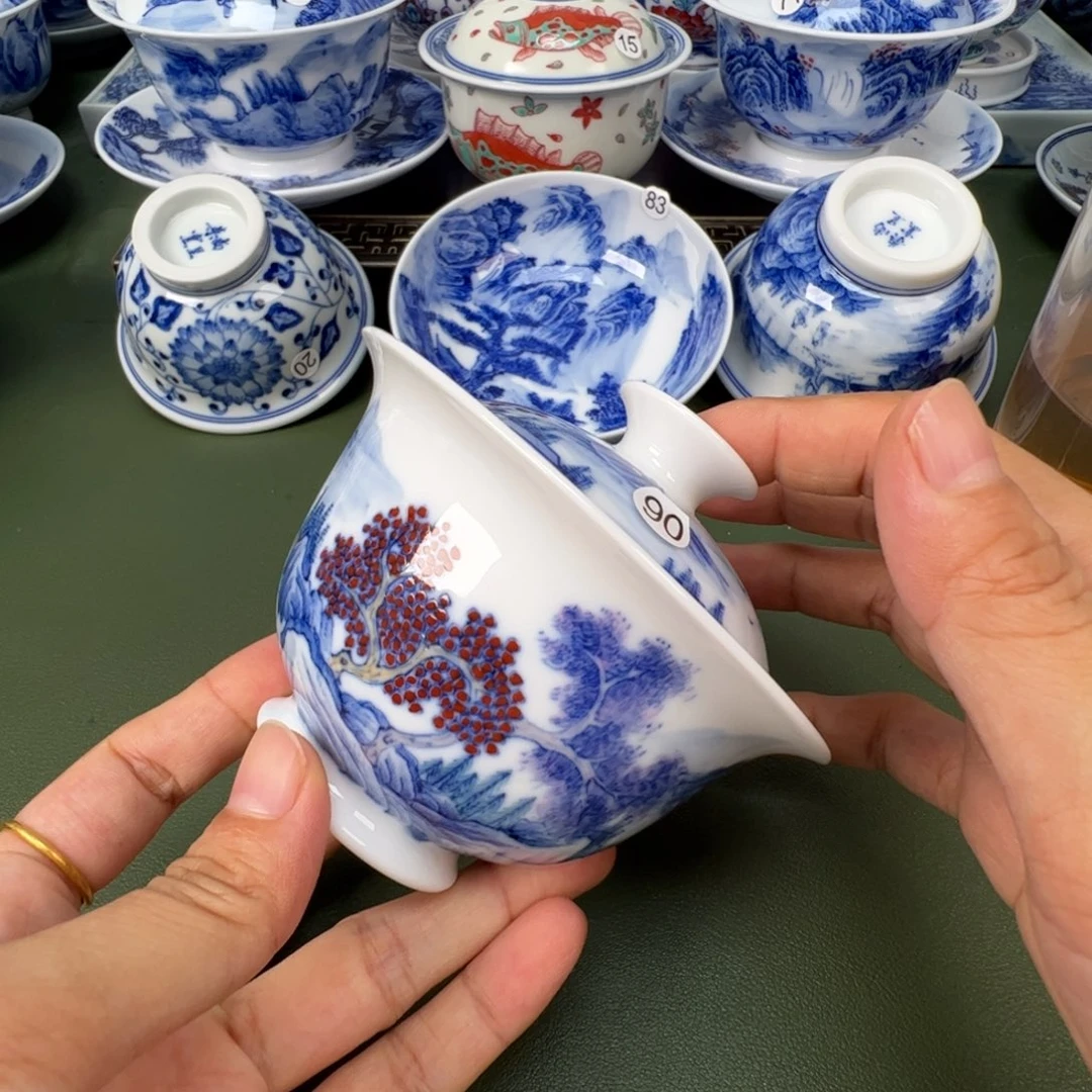 景德镇纯手工纯手绘茶具木木90