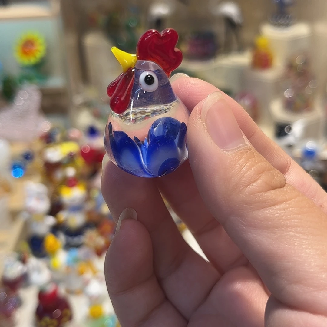 琉璃手工艺品扎花咕咕鸡