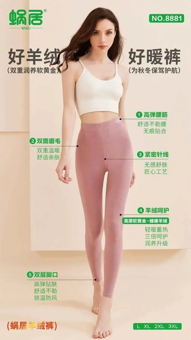 （两条装）蜗居女士高腰秋冬修身保暖裤打底裤