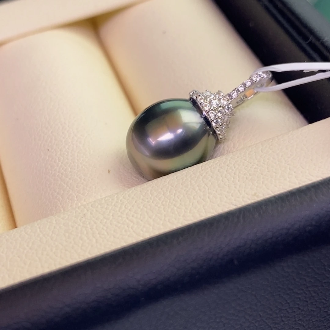 海水珍珠银S925镶嵌颈饰